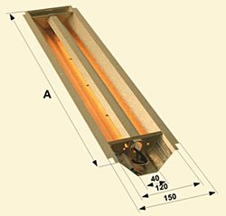 Vorderwand Einbaustrahler